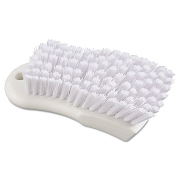 Boardwalk® Scrub Brush, White Polypropylene Bristles, 6" Brush, 6" Handle freeshipping - TVN Wholesale